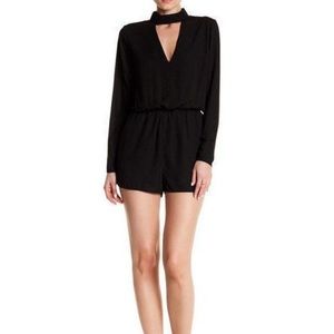 Lucca black long sleeve romper
